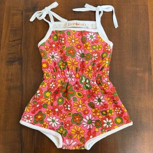 JOONBIRD Retro Floral Terrycloth Onesie